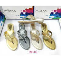 Fancy Ladies Chappals - Color: Golden
