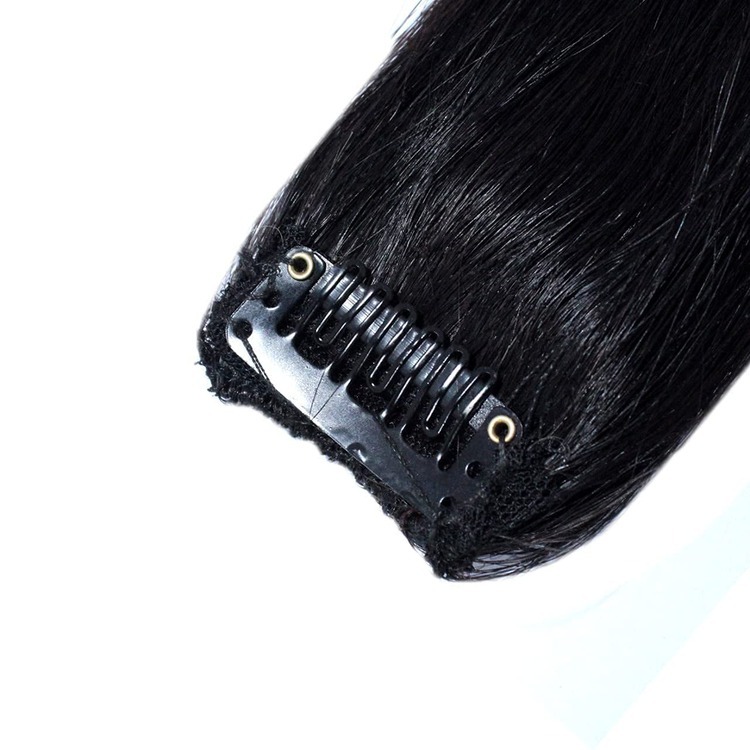 Women Straight Seamless Human Extension Single clip Hair Extension