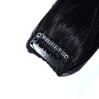 Women Straight Seamless Human Extension Single clip Hair Extension