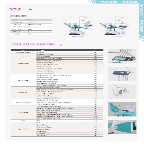 WOSON WODO MILLE DENTAL CHAIR