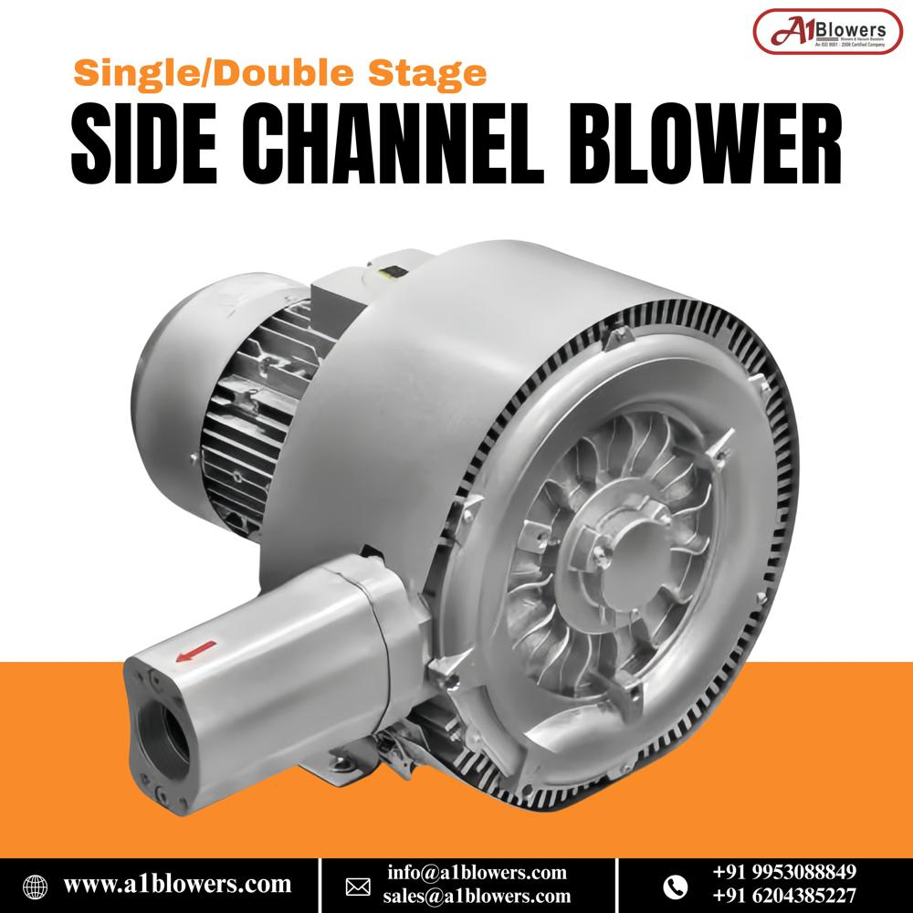 5hp Double Stage Ring Blower - Color: Silver