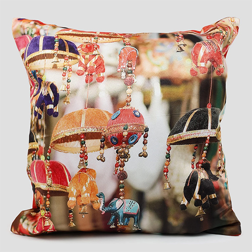 Multicolor Digital Printed Cushion Cover - Color: Different Available