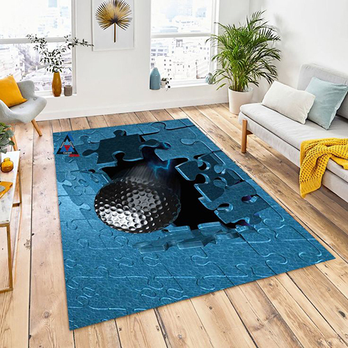 Puzzle Vortex Digital Printed Rug