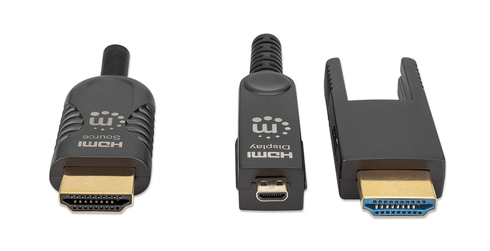 Manhattan 355513 High-Speed HDMI Active Optical Cable with Detachable Connector, 20 m (65 ft.)