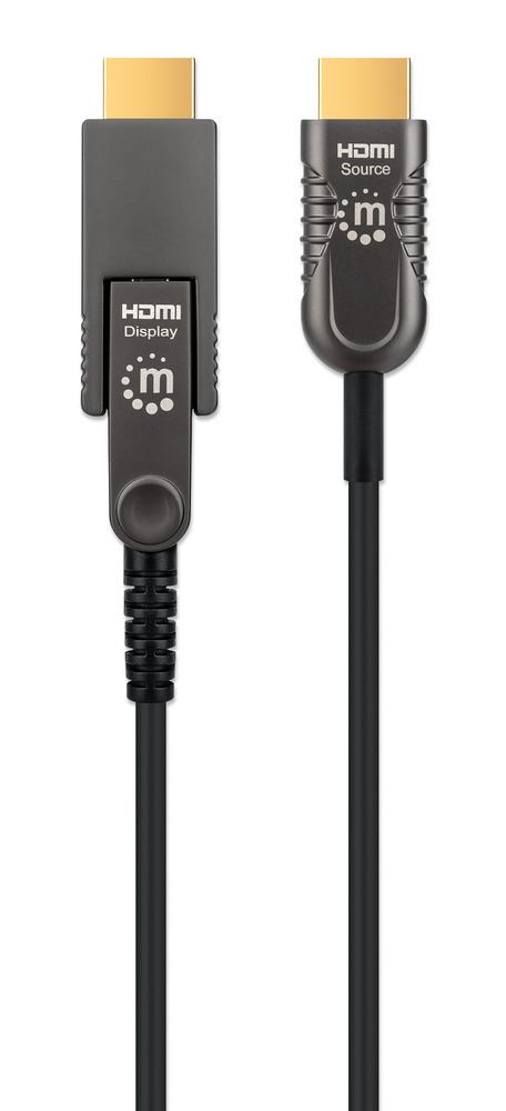 Manhattan 355513 High-Speed HDMI Active Optical Cable with Detachable Connector, 20 m (65 ft.)
