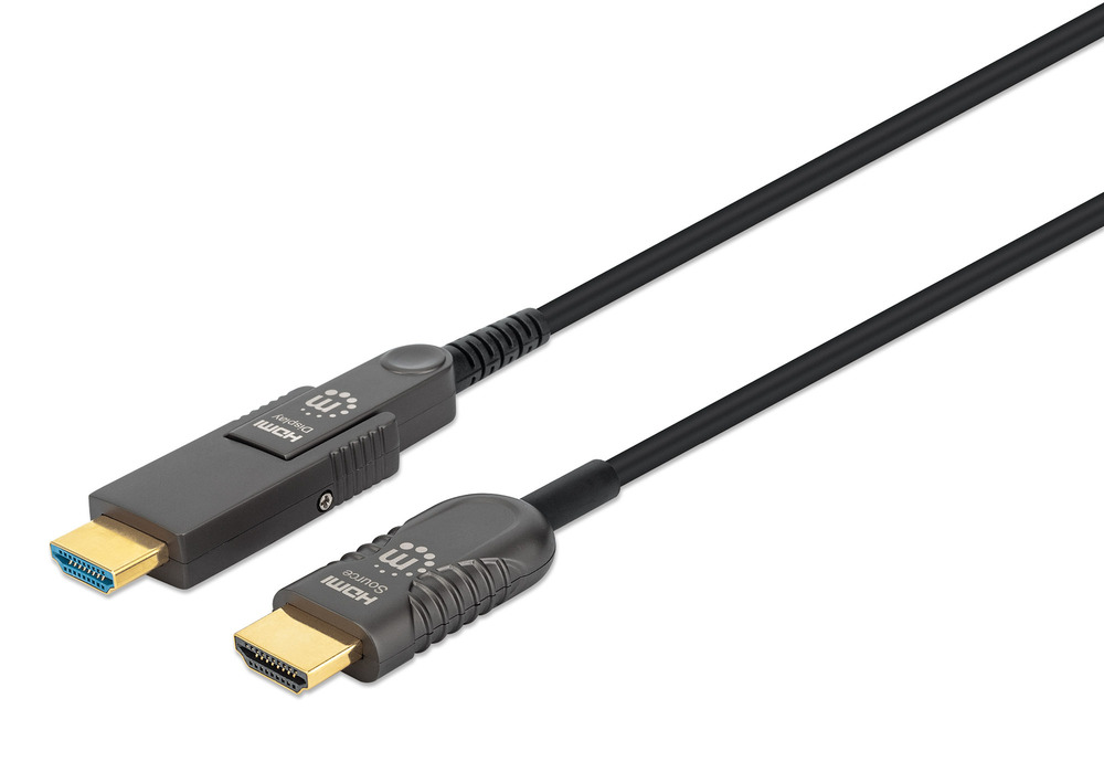 Manhattan 355513 High-Speed HDMI Active Optical Cable with Detachable Connector, 20 m (65 ft.)