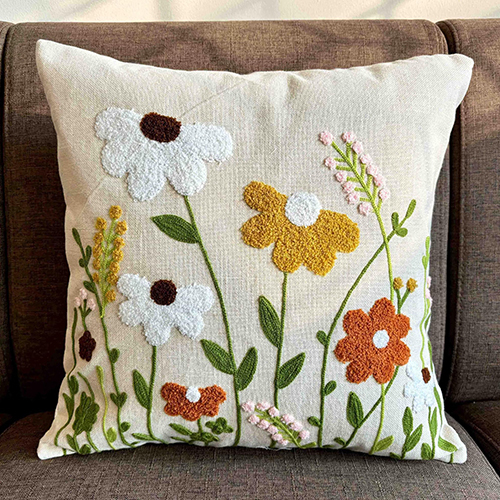 Premium Flower Printed Cushoin Cover