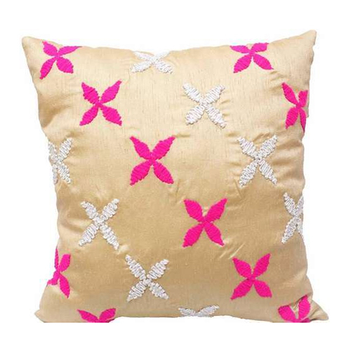 Machine Embroidery Cushion Cover - Color: Different Available
