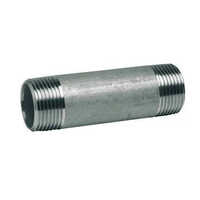 Galvanized Iron Pipe Nipples - 1/2 Inch Outer Diameter, Silver Color | Durable Polished Surface For Secure Structure Pipe Connections