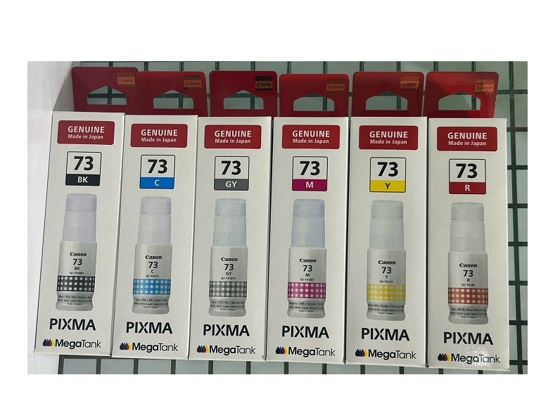 Original ink Canon Pixma 73 set of 6 bottle (Bk/C/Y/M/R/Gr)