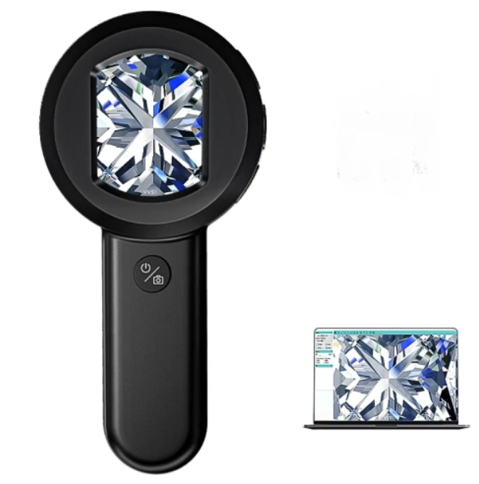 Digital Microscope Handheld HD Electronic 30X Magnifying with 2" LCD Screen, White and UV Lights