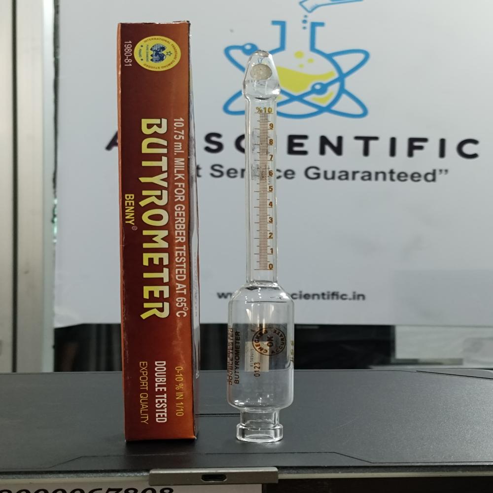 Glass Butyro Meter For Milk Testing At 65 De