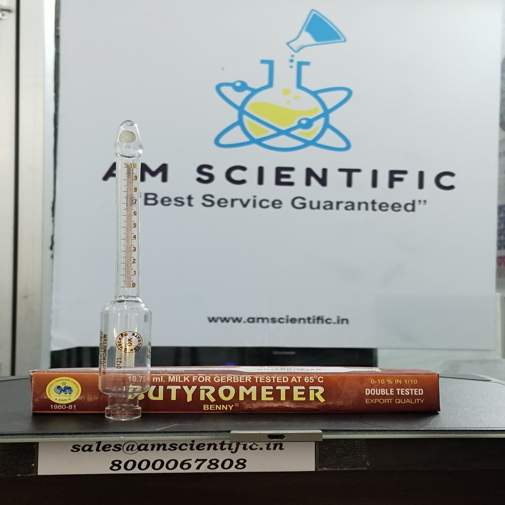 Glass Butyro Meter For Milk Testing At 65 De - Color: Transparent
