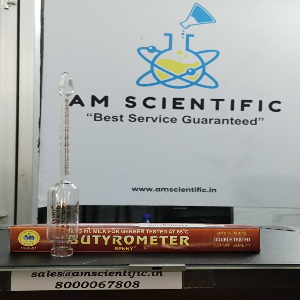 Glass Butyro Meter For Milk Testing At 65 De - Color: Transparent
