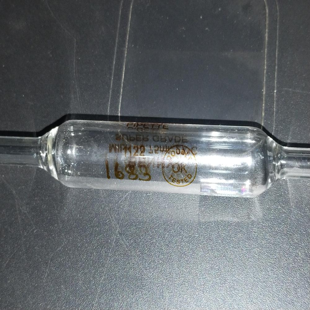 Glass Pipette Milk 10.75 Isi Mark Lmmco 15 Gm - Color: Transparent