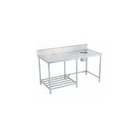 Solied Dish Landing Table With Garbage Chute - Color: Silver