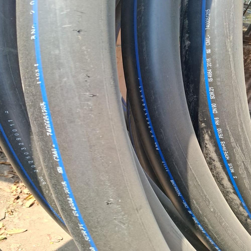 Hdpe Pipe Pe100 Pn6 Dn90mm - Color: Black