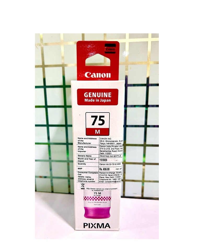 Canon Pixma Gi-75 Magenta Ink Bottle - Features: Good Quality