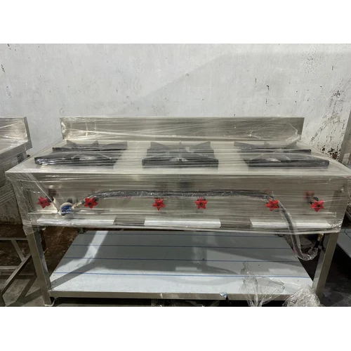 SS Three Burner Cooking Range