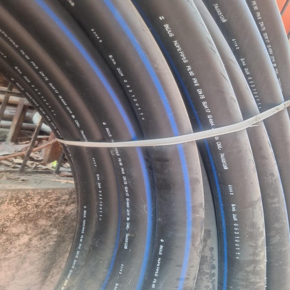 Hdpe Pipe Pe80 Pn6 Dn75Mm - Color: Black