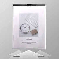 Acrylic Desk Name Plate V Shape Name Plate - Color: White