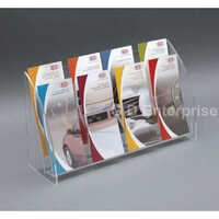 6 Pocket Acrylic Leaflet Holder - Color: Transparent