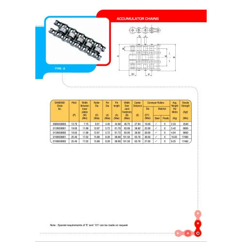 Accumulator Roller Chain