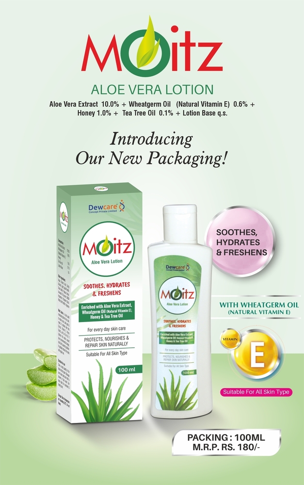MOITZ LOTION - Aloe Vera Extract, Wheatgerm Oil, Honey Tea Tree Oil | Nourishes Skin, Soothes Irritation, Moisturizes Deeply