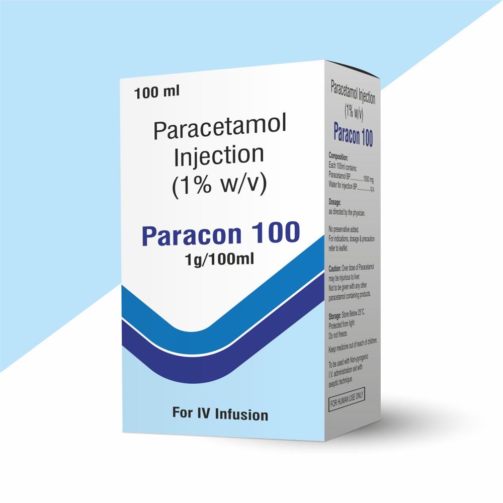 Paracetamol 1g Infusion - Drug Type: Injection