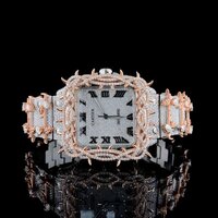 Cartier Diamond Watch, Luster Hip Hop Custom Crafted Vvs Diamond Watch, Lab Grown Diamond Watch For Men - Color: Rose Gold