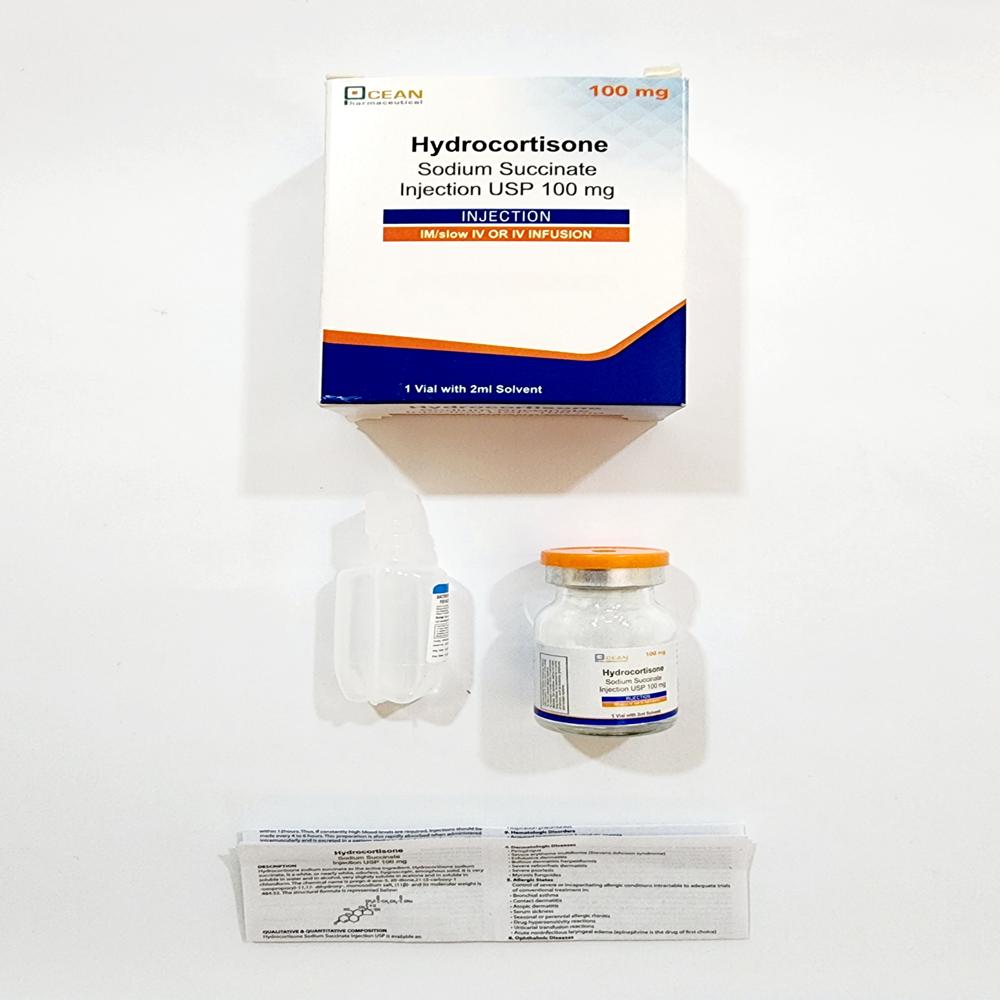 Hydrocortisone Sodium Succinate Injection 100 - Physical Form: Powder