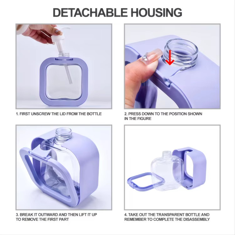 Plastic Liquid Soap Dispenser - Plastic, Different Sizes, Glossy Black | Rectangular Design For Bathrooms & Kitchens, Stylish And Durable