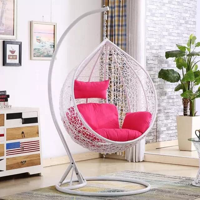 Single seatar swing chair with stand