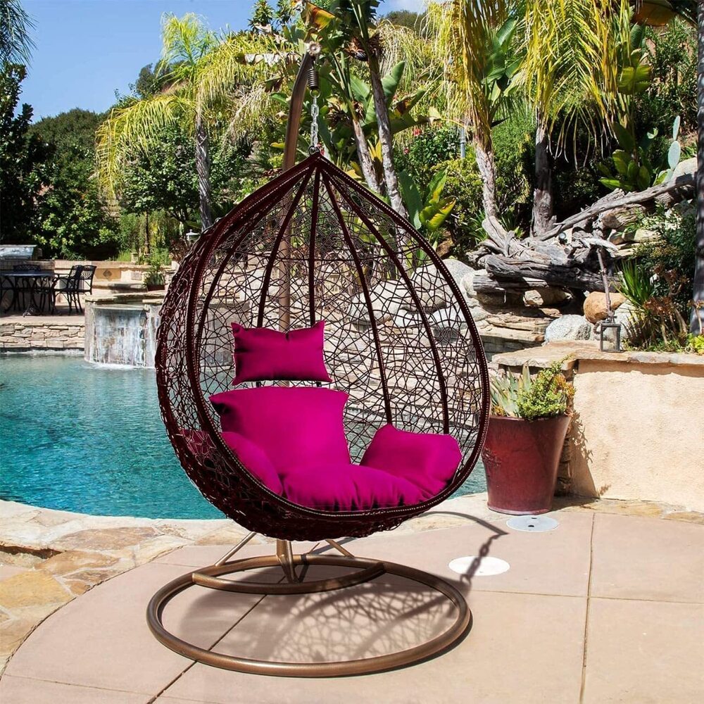 Single seatar swing chair with stand