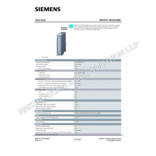SIEMENS S71500 32DI Module