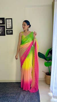 Designer Embrodary Work Saree