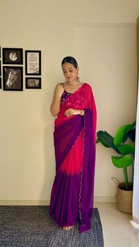 Designer Embrodary Work Saree