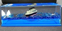 Titanic Cruise Blue Ship - Acrylic And Resin Material, Vibrant Colors And Smooth Liquid Motion | Natural Stress Relief And Unique Decoration