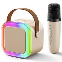 Niskite Karaoke Machine - Mini Lightweight Design | Fun Led Light Effects, Voice Change Features, Rechargeable Battery, Perfect For Kids Ages 4-12