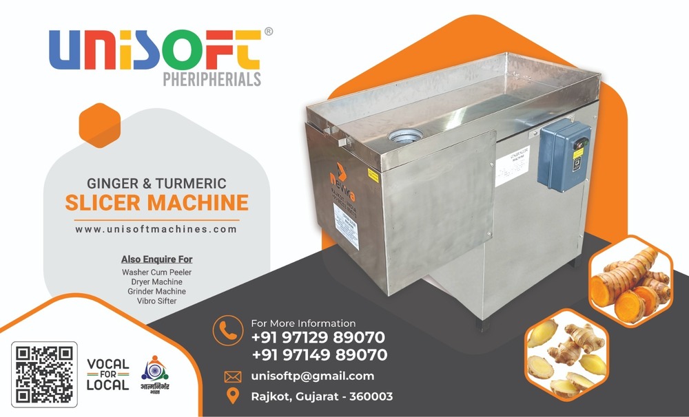 Ginger Slicer Machine - Capacity: 500-700 Kg /Hr Kg/hr