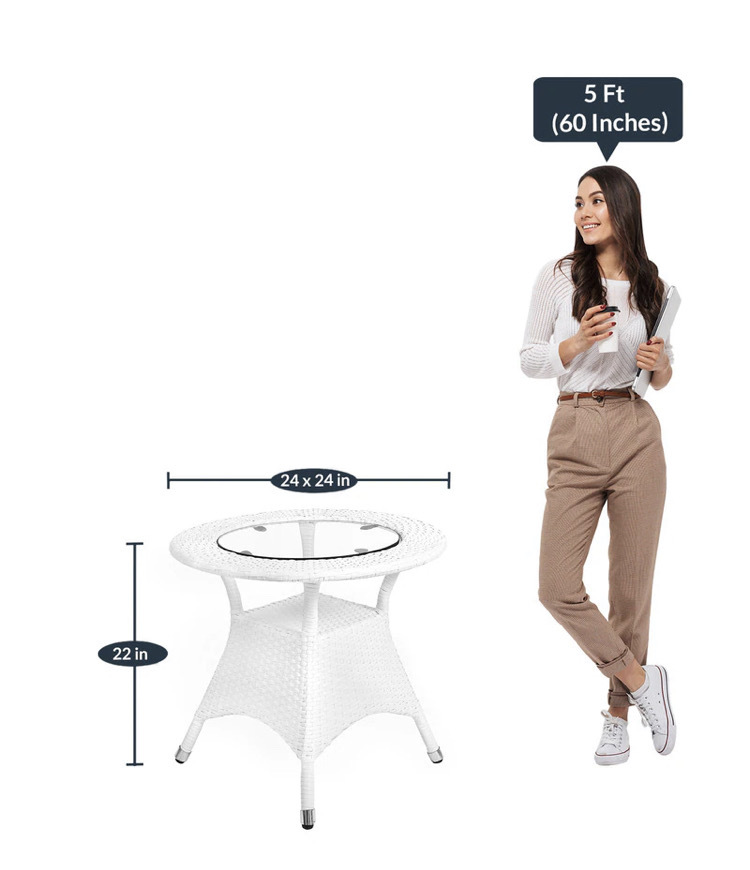 Outdoor Wicker Garden chair set 4 chair 1 table
