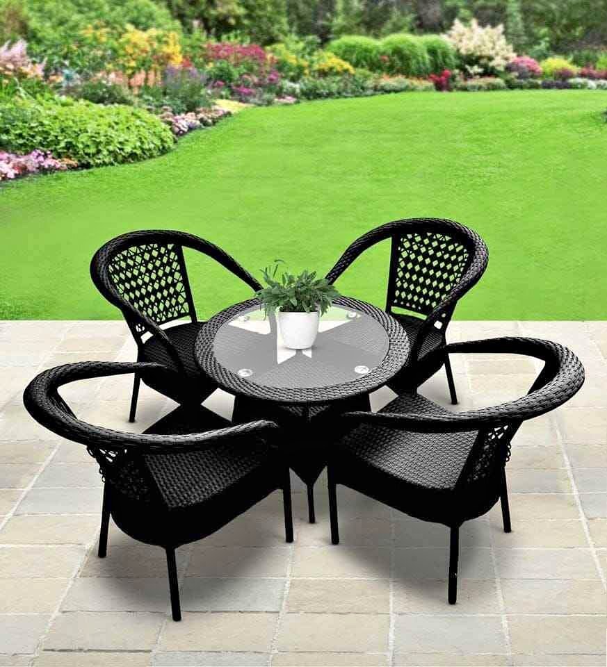 Outdoor Wicker Garden chair set 4+1 chair set