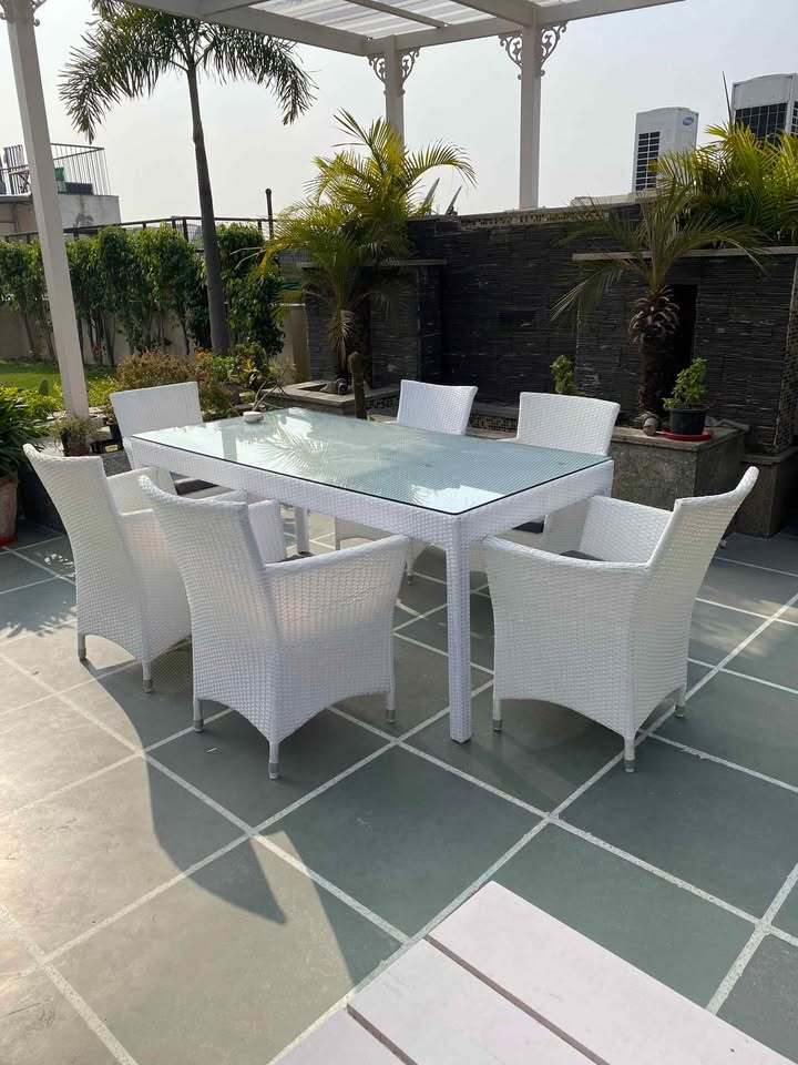 Outdoor Wicker dining table chair Patio furniture