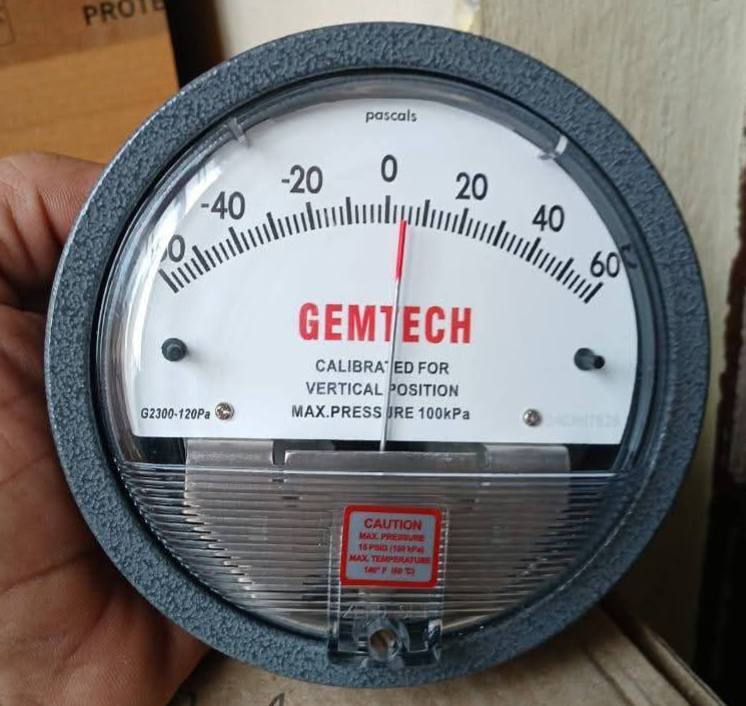 GEMTECH Instruments G2000-500PA Differential Pressure Gage 0-500 PA
