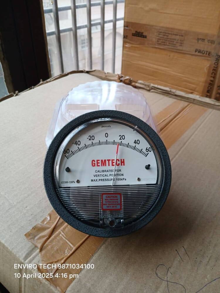 G2000-250PA - GEMTECH Differential Pressure Gauge 250 Pa