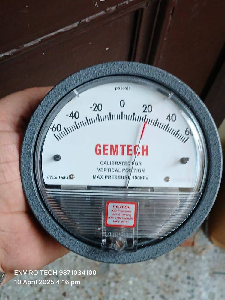 G2000-250PA - GEMTECH Differential Pressure Gauge 250 Pa