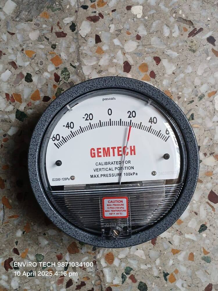 G2000-250PA - GEMTECH Differential Pressure Gauge 250 Pa