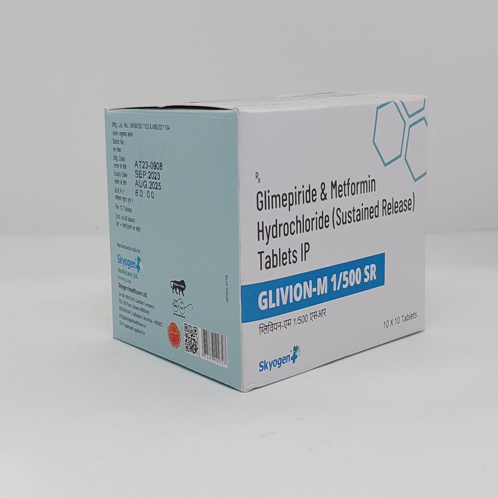 GLIMEPIRIDE 1MG METFORMIN HYDROCHLORIDE 500MG SR TAB