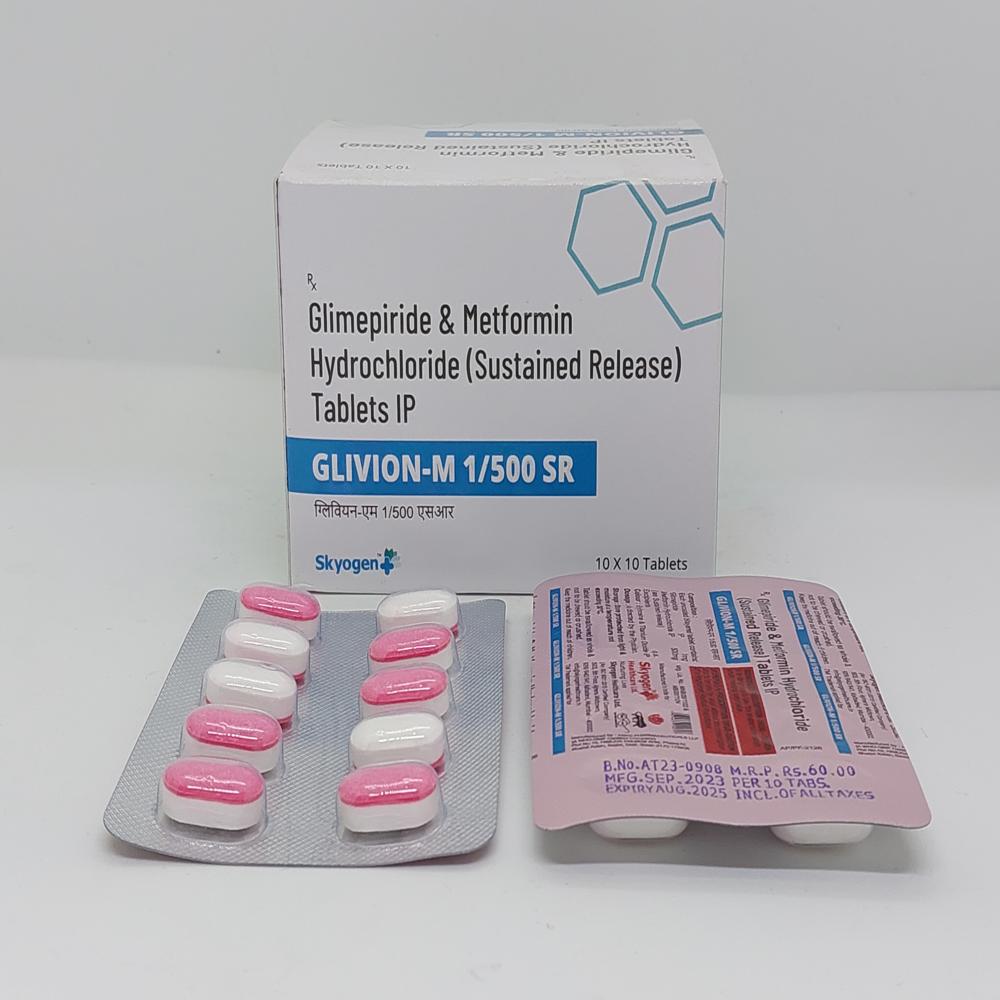 GLIMEPIRIDE 1MG METFORMIN HYDROCHLORIDE 500MG SR TAB