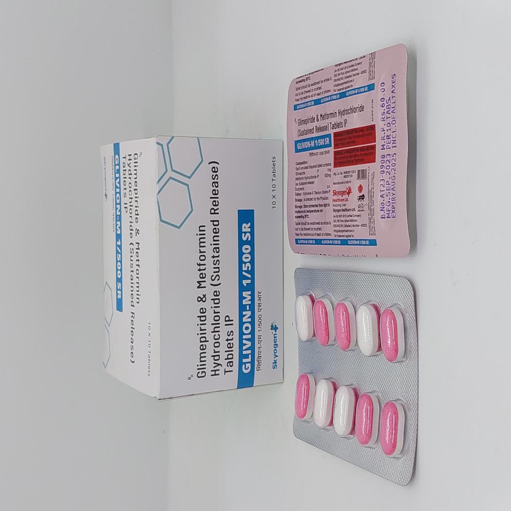 GLIMEPIRIDE 1MG METFORMIN HYDROCHLORIDE 500MG SR TAB